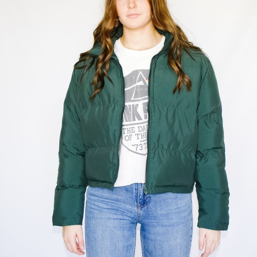 Dark Teal Puffer Jacket